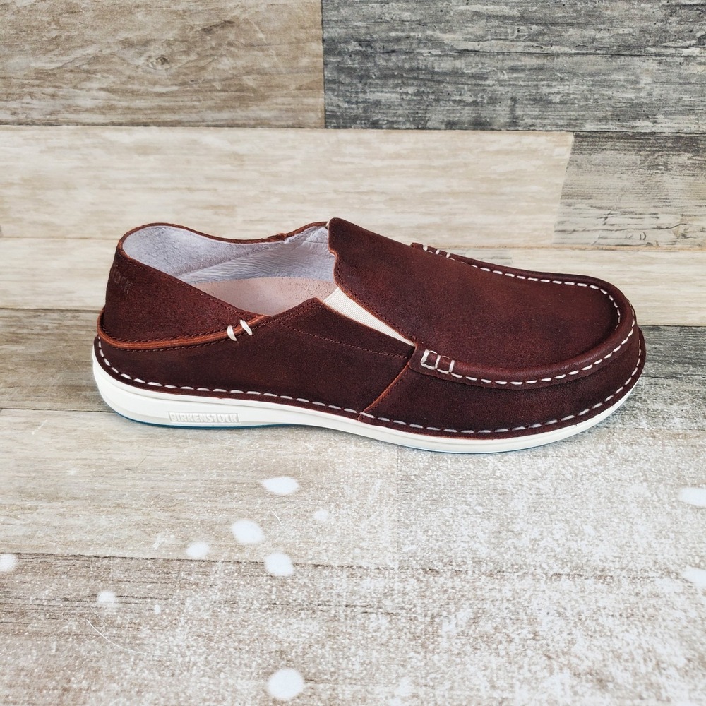 Birkenstock Duma Unisex Moccasins Shoes Mens 8 / Womens 10 Mid Brown Suede Slip